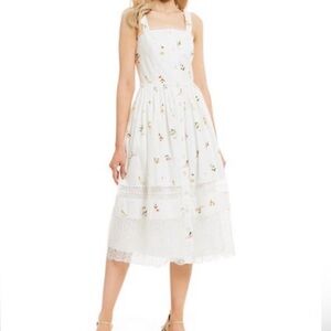 ANTONIO MELANI White Floral Midi Dress